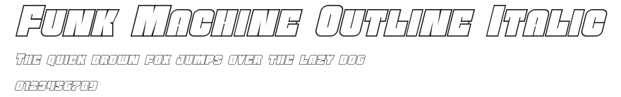 Funk Machine Outline Italic Preview