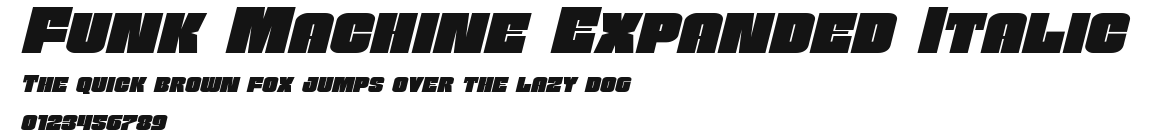 Funk Machine Expanded Italic Preview