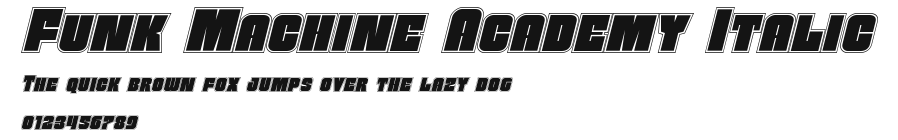 Funk Machine Academy Italic Preview