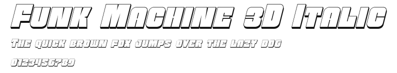 Funk Machine 3D Italic Preview