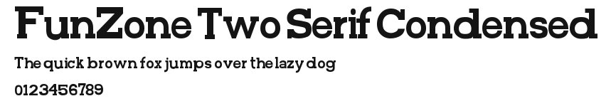 FunZone Two Serif Condensed Preview