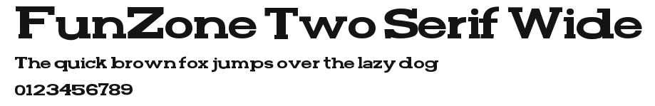 FunZone Two Serif Wide Preview