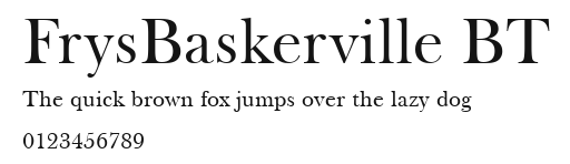 FrysBaskerville BT Preview