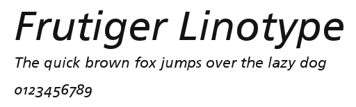 Frutiger Linotype Preview