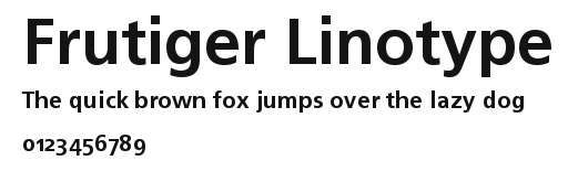 Frutiger Linotype Preview