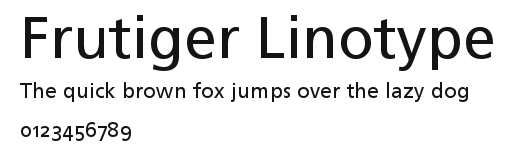 Frutiger Linotype Preview