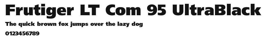 Frutiger LT Com 95 UltraBlack Preview