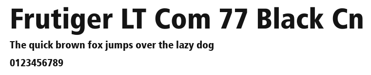 Frutiger LT Com 77 Black Cn Preview