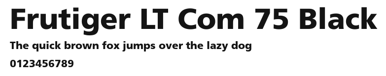 Frutiger LT Com 75 Black Preview