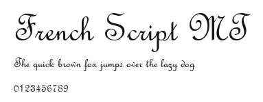 French Script MT Preview