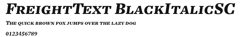 FreightText BlackItalicSC Preview