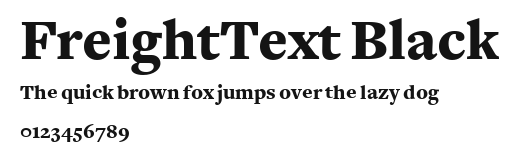 FreightText Black Preview