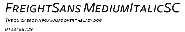 FreightSans MediumItalicSC Preview