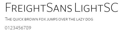 FreightSans LightSC Preview