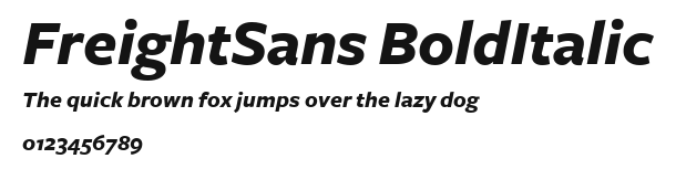 FreightSans BoldItalic Preview