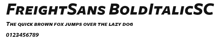 FreightSans BoldItalicSC Preview