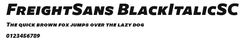 FreightSans BlackItalicSC Preview