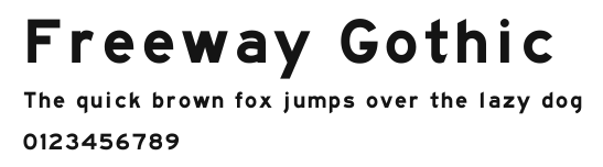 Freeway Gothic Preview