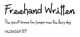 Freehand Written Preview
