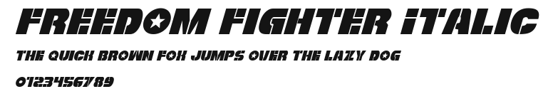 Freedom Fighter Italic Preview