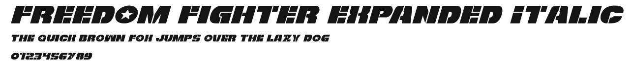 Freedom Fighter Expanded Italic Preview