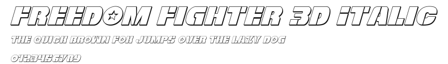 Freedom Fighter 3D Italic Preview
