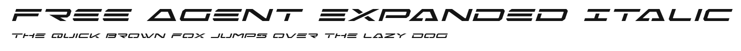 Free Agent Expanded Italic Preview
