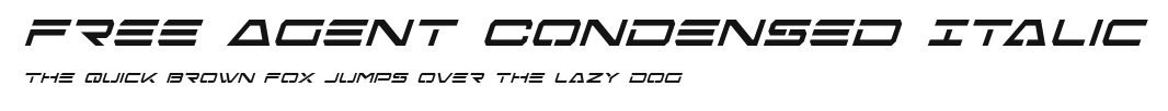 Free Agent Condensed Italic Preview