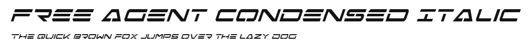 Free Agent Condensed Italic Preview