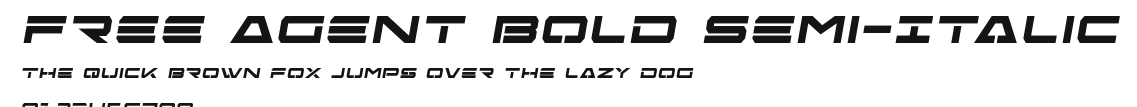 Free Agent Bold Semi-Italic Preview
