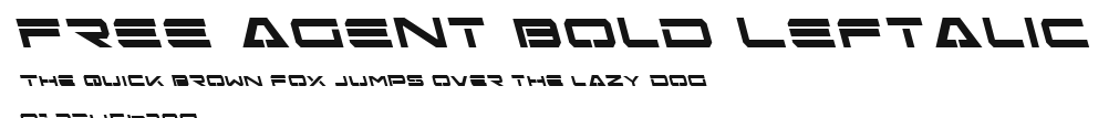 Free Agent Bold Leftalic Preview