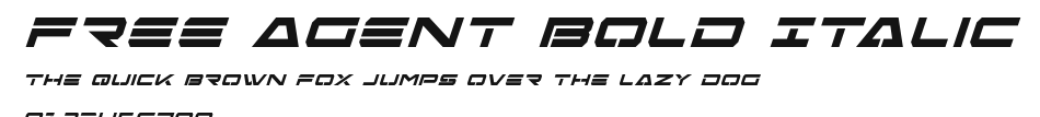 Free Agent Bold Italic Preview