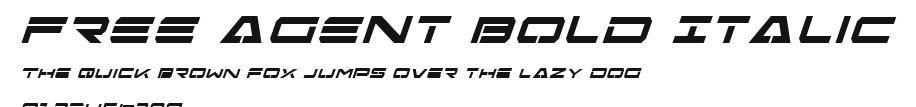 Free Agent Bold Italic Preview