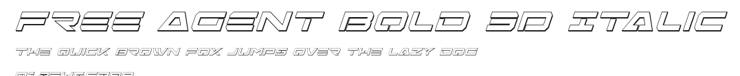 Free Agent Bold 3D Italic Preview