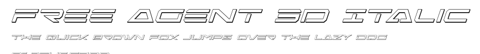 Free Agent 3D Italic Preview