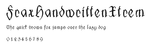 FraxHandwrittenXtrem Preview
