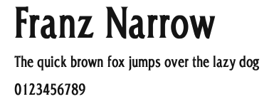 Franz Narrow Preview