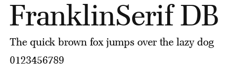FranklinSerif DB Preview