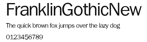 FranklinGothicNew Preview