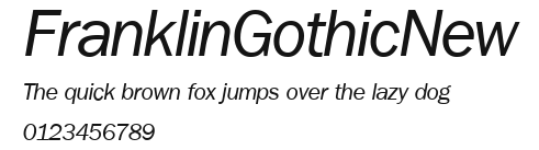 FranklinGothicNew Preview