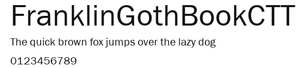 FranklinGothBookCTT Preview