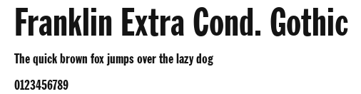 Franklin Extra Cond. Gothic Preview