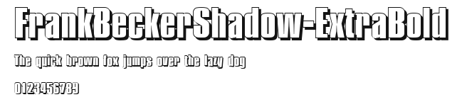 FrankBeckerShadow-ExtraBold Preview