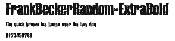 FrankBeckerRandom-ExtraBold Preview