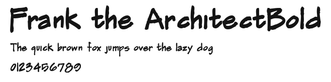 Frank the ArchitectBold Preview