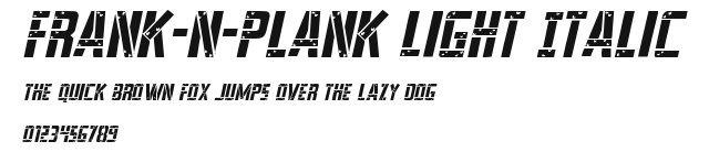 Frank-n-Plank Light Italic Preview