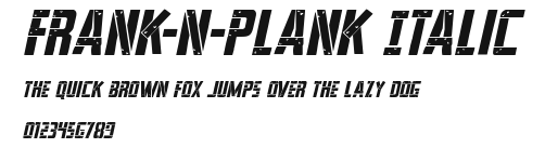 Frank-n-Plank Italic Preview