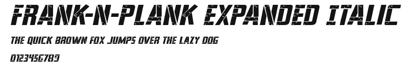 Frank-n-Plank Expanded Italic Preview