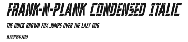 Frank-n-Plank Condensed Italic Preview