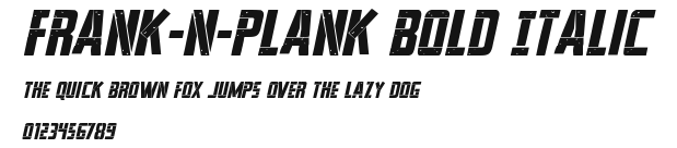 Frank-n-Plank Bold Italic Preview